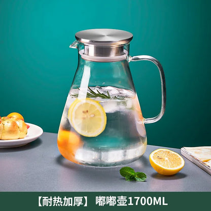 DecorBites™ Large Capacity Water Jar Set with Handle, Heat-Resistant and Explosion-Proof