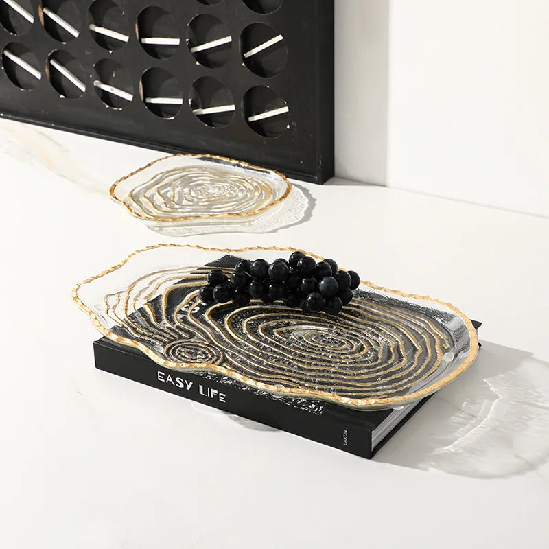 Gold Foil Glass Tray