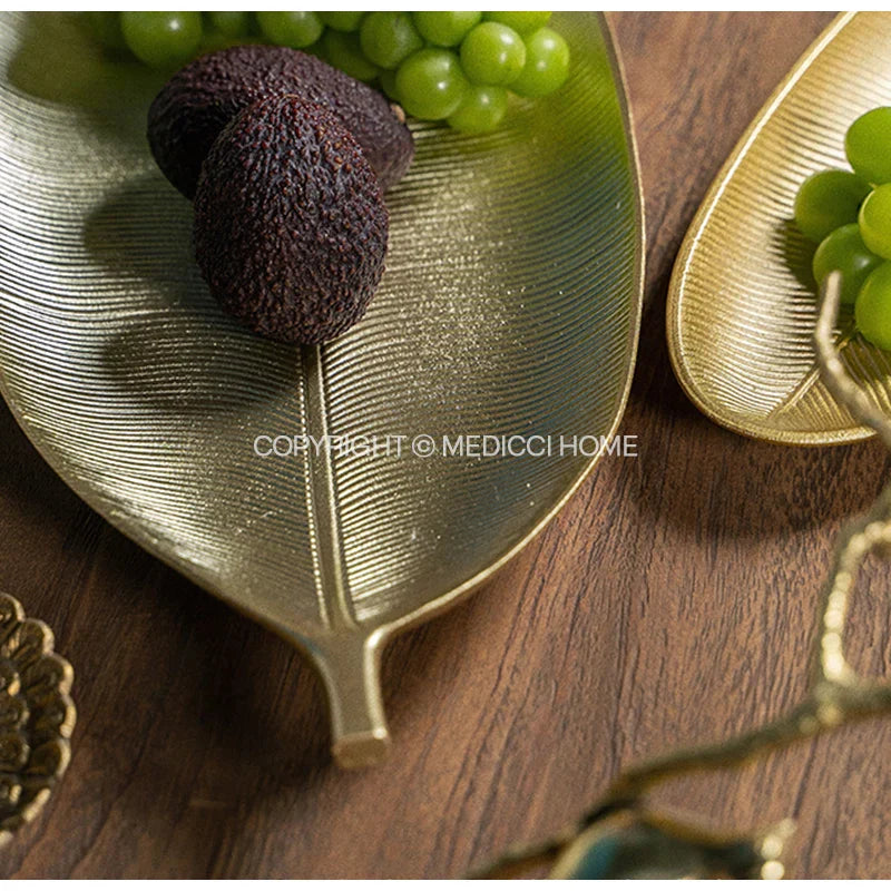 Gold Leaf Wooden Tray