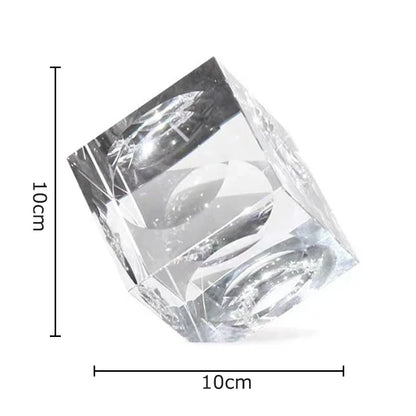 DecorBites™ Crystal Cube Statue Desk Ornament - Creative Room Decor Sculpture