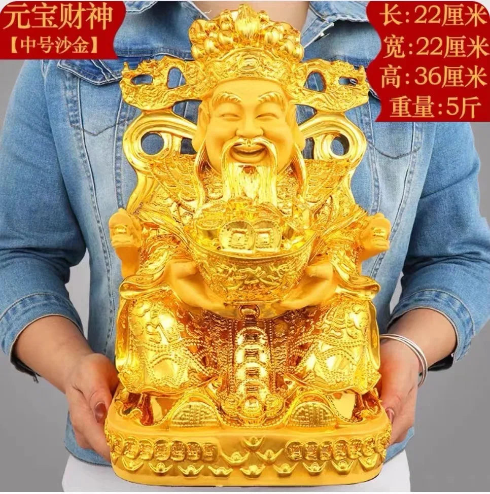Gold Wealth Resin Statue