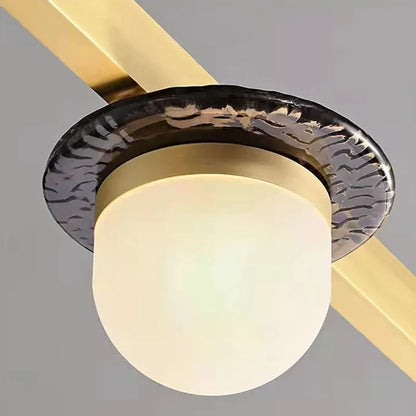 DecorBites™ Gray Glass LED Chandeliers: Modern Art Deco Lighting for Dining Room, Kitchen & Parlor