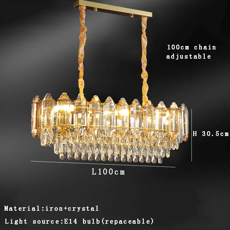 Gold Amber Crystal Chandelier Dia150cm Living Room