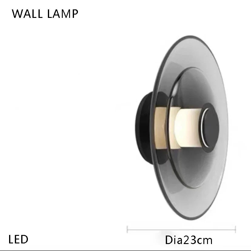 Gold Chrome Glass Table Lamp