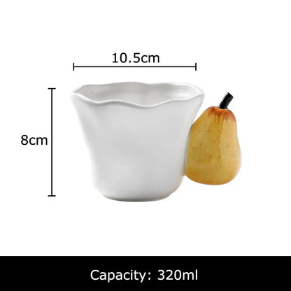 DecorBites™ Fun Fruits Ceramic Mug Lemon/grape Dining Coffee Afternoon Tea Cup
