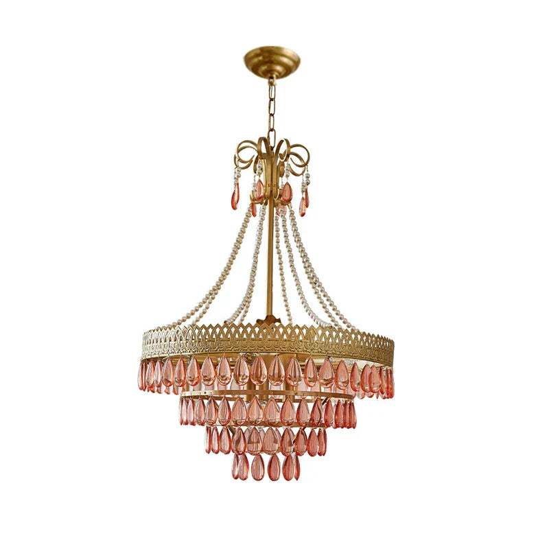 DecorBites™ Crystal Water Drop LED Ceiling Chandelier for Foyer and Entry Way