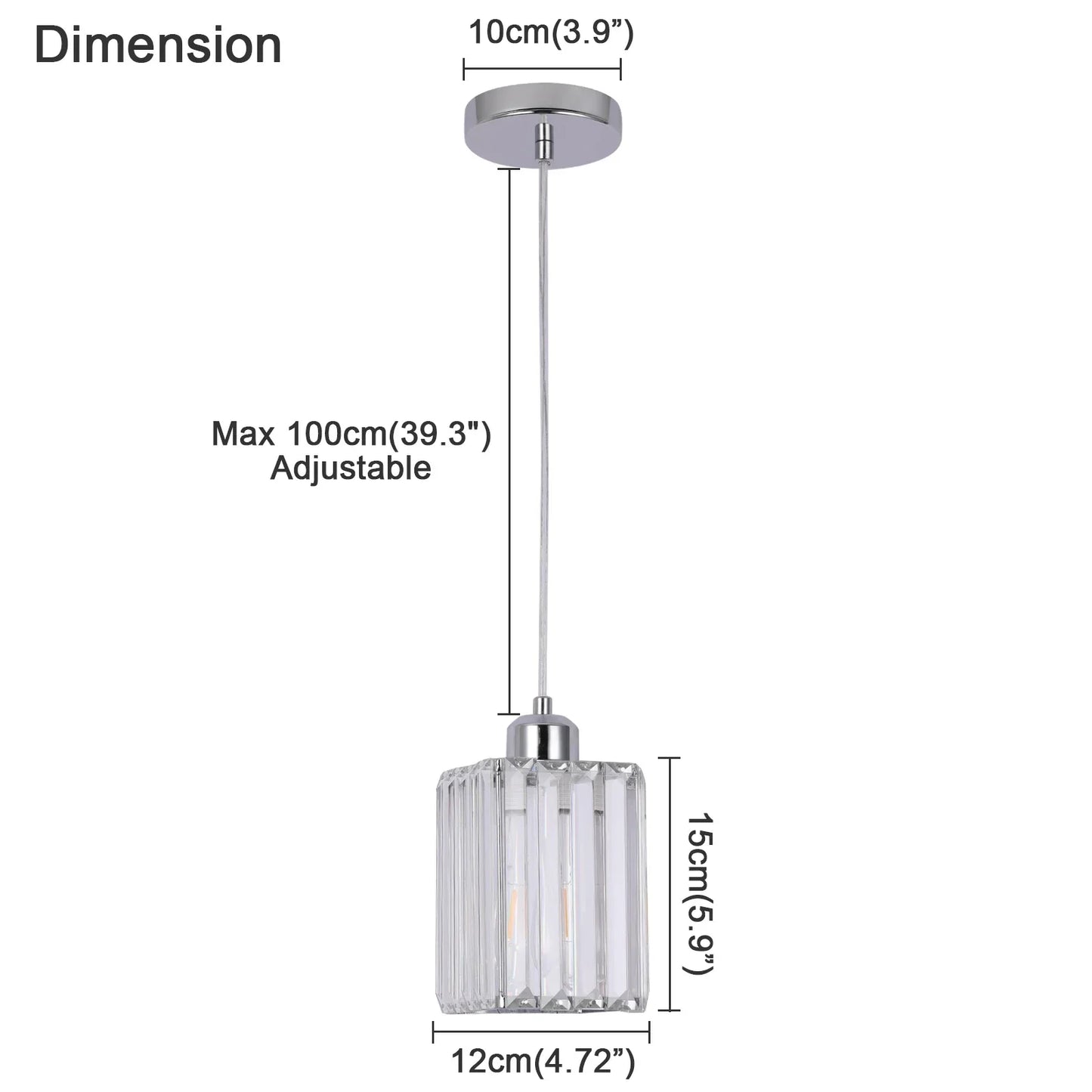 DecorBites™ Crystal Glass Ceiling Chandelier for Bright Home Hotel Decor