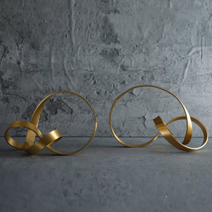 DecorBites™ Gold Rope Knot Metal Figurine Home Decor Accessory