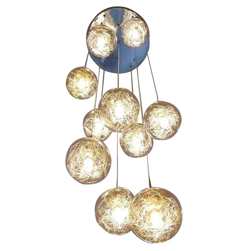 DecorBites™ Crystal Ceiling Chandelier for Modern Loft Living Room, Home, Hotel, Kitchen, Bedroom Lighting