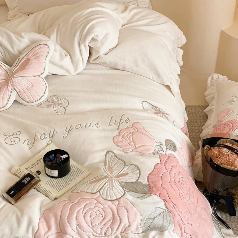 Embroidery Princess Duvet Set