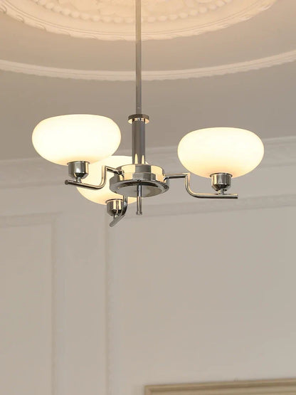 DecorBites™ Glass Ball Pendant Chandelier LED Lamp for Modern French Bedroom