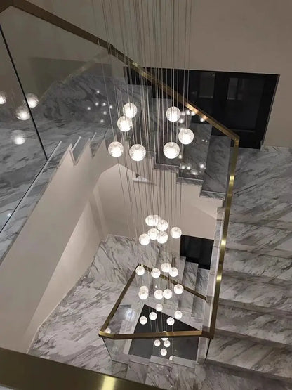 DecorBites™ Crystal Ball LED Chandelier for Modern Living Room & Bedroom décor