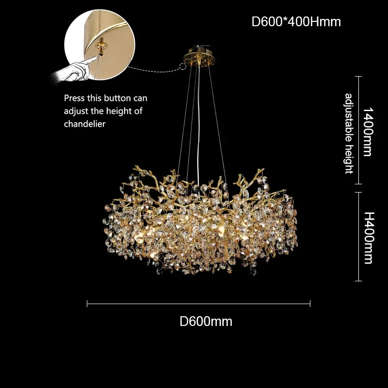 Nordic Crystal LED Chandelier