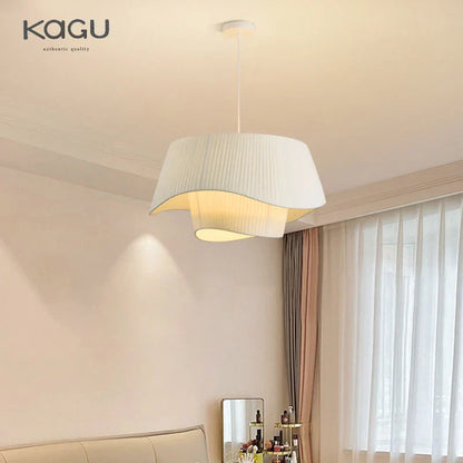 DecorBites™ Cream Fabric Chandelier: Retro Nordic Attic Light for Bedroom, Living Room, Dining Room