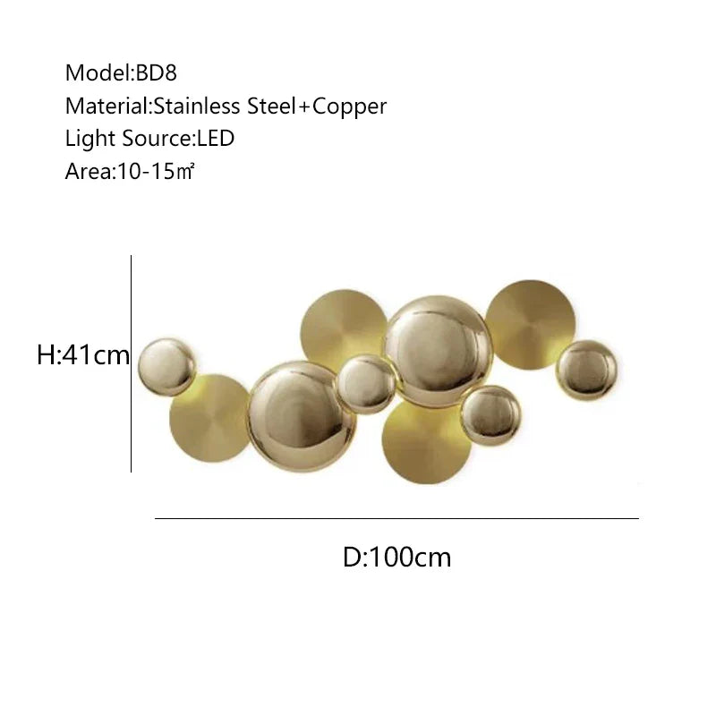 Gold Metal LED Wall Sconce