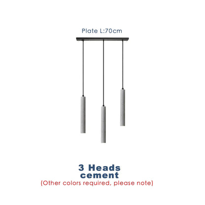 DecorBites™ Concrete Tube Pendant Light Chandelier