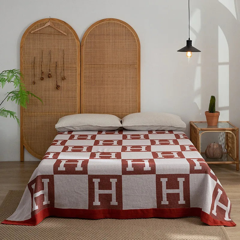 DecorBites™ Luxe Cotton Blanket - Premium Quality, 200*230 150*200, Perfect for Sofa or Bed
