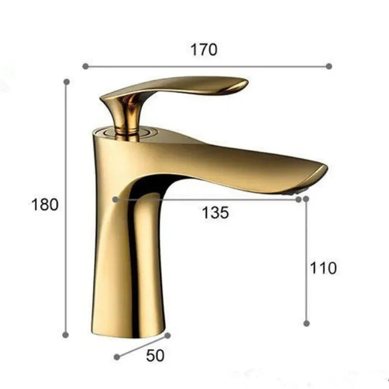 Gold Deck Mounted Faucet