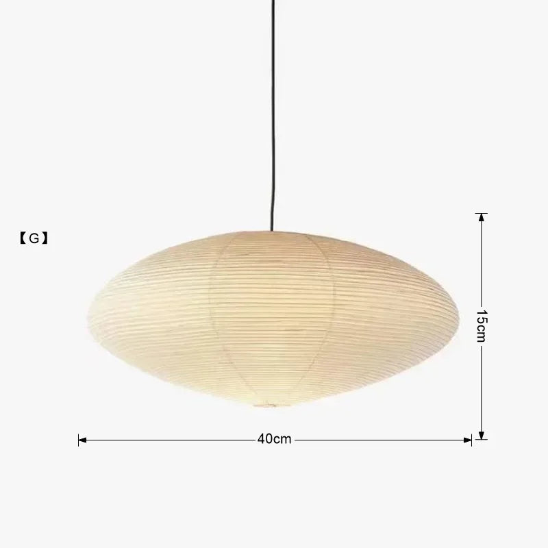 Rice Paper Pendant Light Japanese Minimalism White