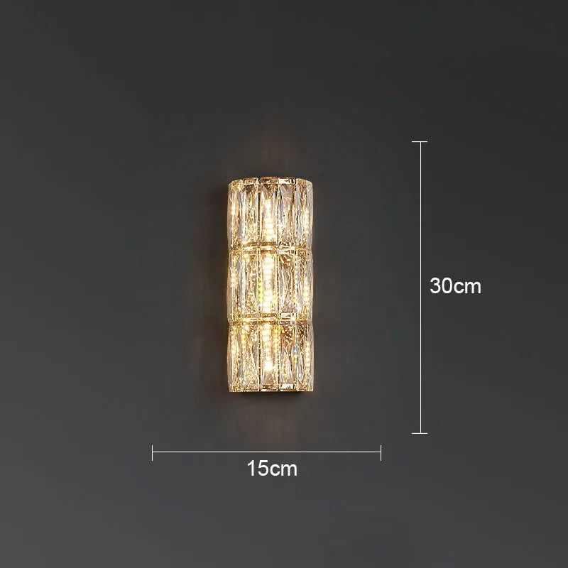 DecorBites™ Crystal LED Wall Lamp for Living Room Aisle Bedroom Staircase Decoration