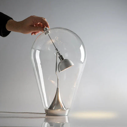 DecorBites™ Gravitational Chrome LED Table Lamp for Bedroom Study & Work