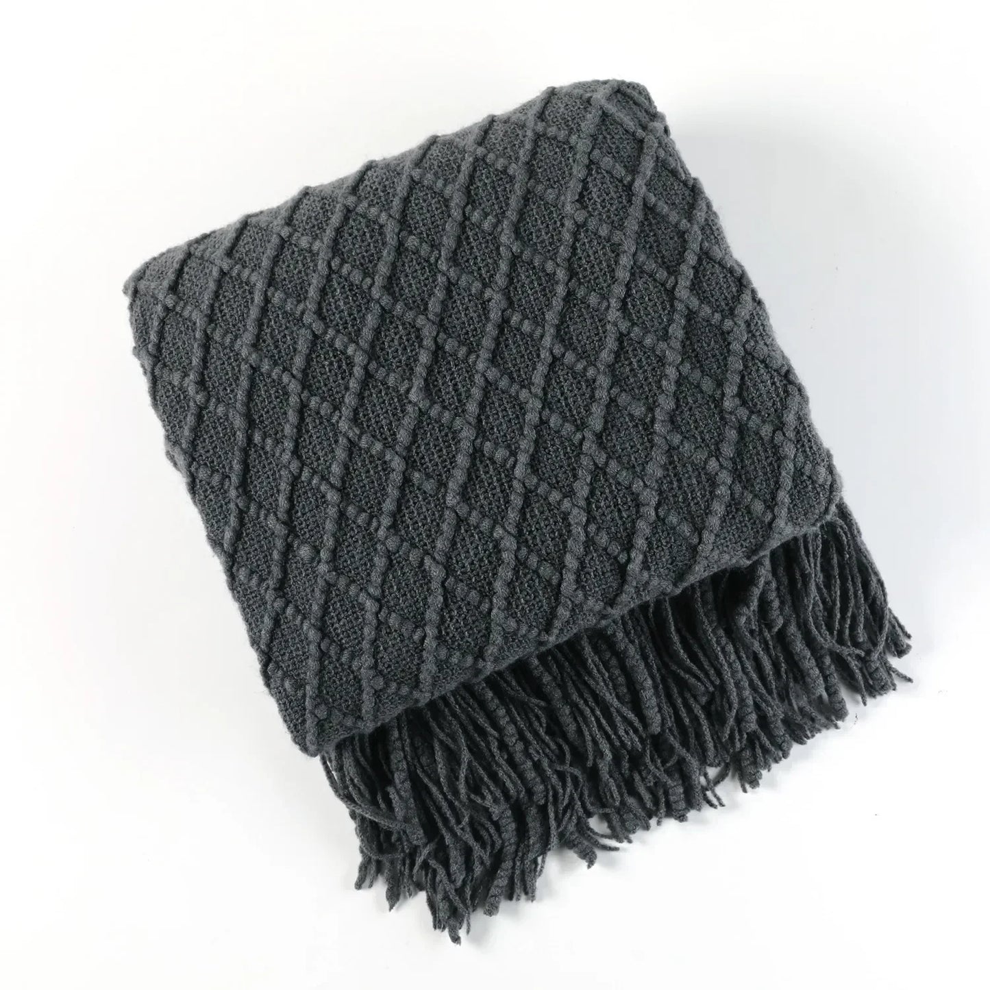 DecorBites™ Knitted Pineapple Grid Throw Blanket - Nordic Sofa Blanket for Home Decor
