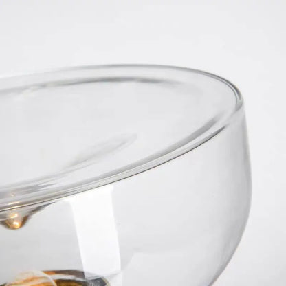 DecorBites™ Aella Table Lamp: Elegant Clear Glass Luxury Art Desk Lamp for Office, Bedroom, and Foyer