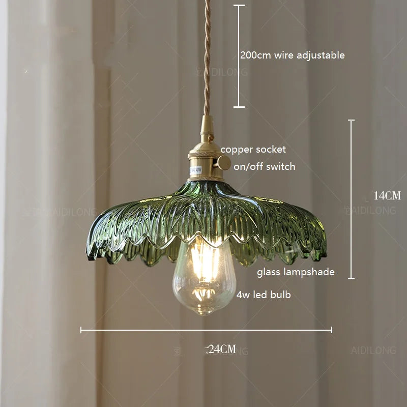 Green Glass Nordic Pendant