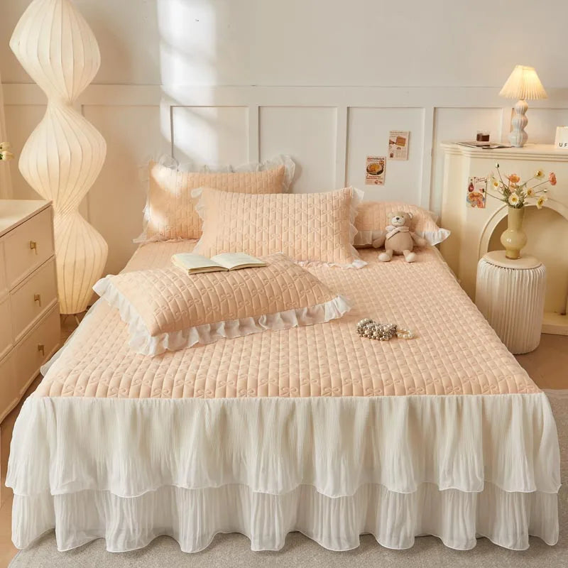Cooling Ruffles Bed Skirt Set