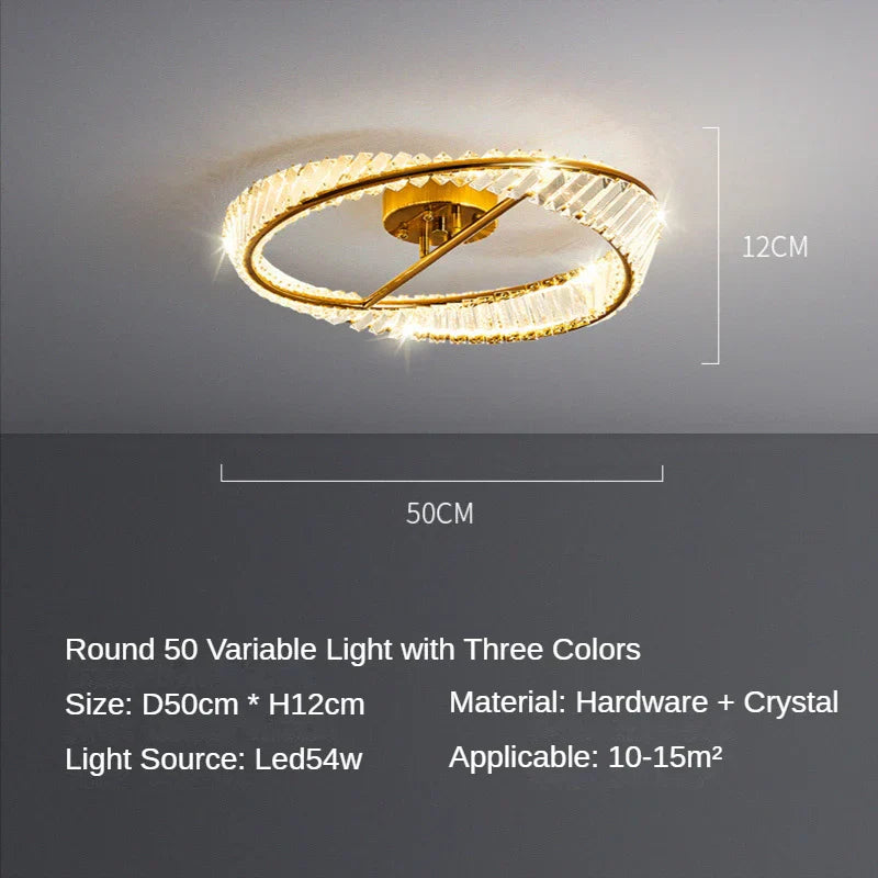 DecorBites™ Crystal LED Chandelier Ceiling Lamps - Modern Luxury Indoor Lighting Fixtures