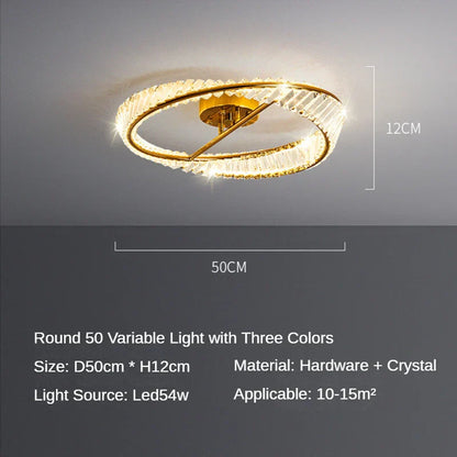 DecorBites™ Crystal LED Chandelier Ceiling Lamps - Modern Luxury Indoor Lighting Fixtures