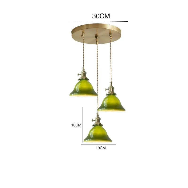Green Vintage Pendant Light Japanese-America Style