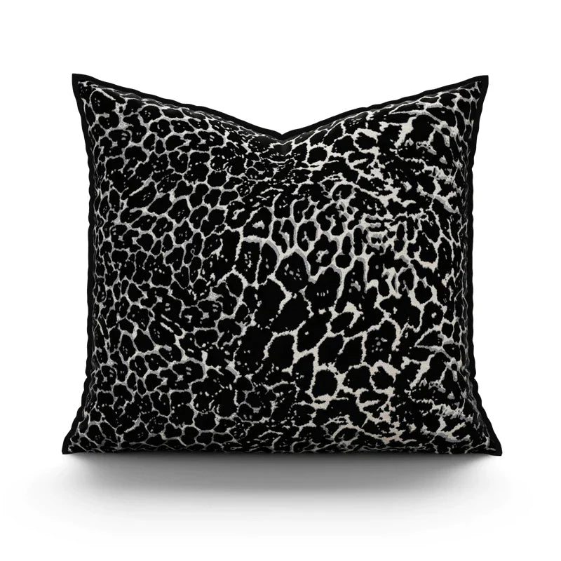 DecorBites™ Gold Zebra Pattern Jacquard Pillow Cover - Modern Luxury Decor
