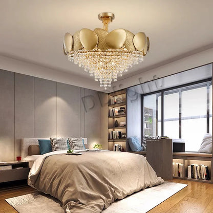 DecorBites™ Crystal Tassles Pendant Light 2024 | Modern Luxury Chandelier for Living Room