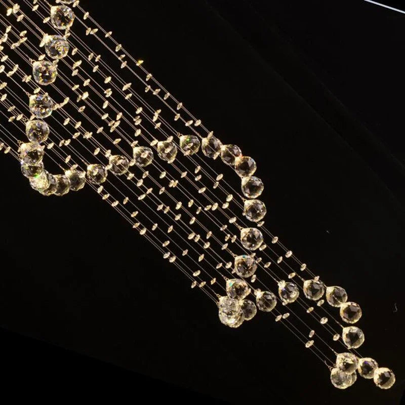 Crystal Spiral Chandelier Fixture