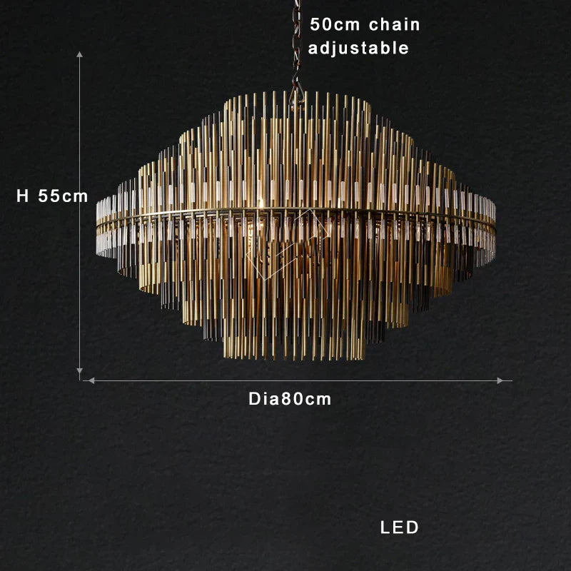 DecorBites™ Brass Pendant Light Fixture Italian Designer Hanglamp for Villa Decoration