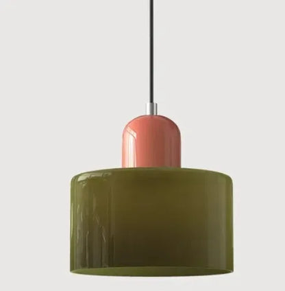 Vintage Stained Glass Mini Pendant Light