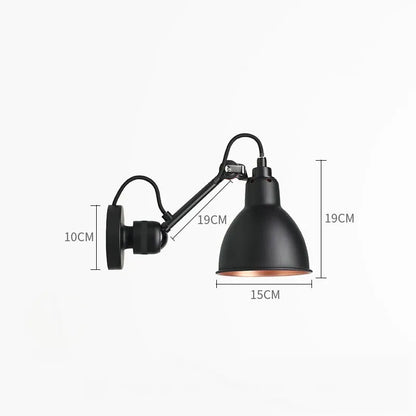 DecorBites™ Gras BL Wall Lamp: Adjustable Chrome Long Arm Reading Light