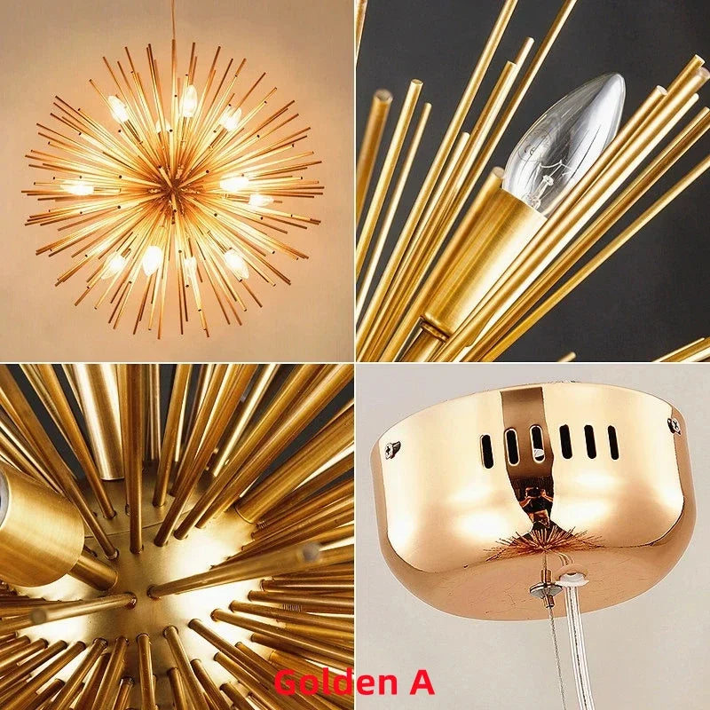 DecorBites™ Geometric Ball Chandelier: Modern LED Lighting for Living Room and Dining Room