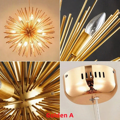 DecorBites™ Geometric Ball Chandelier: Modern LED Lighting for Living Room and Dining Room