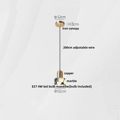 DecorBites™ LED Pendant Lamp Adjustable Wire Globe Hanging Light Fixtures