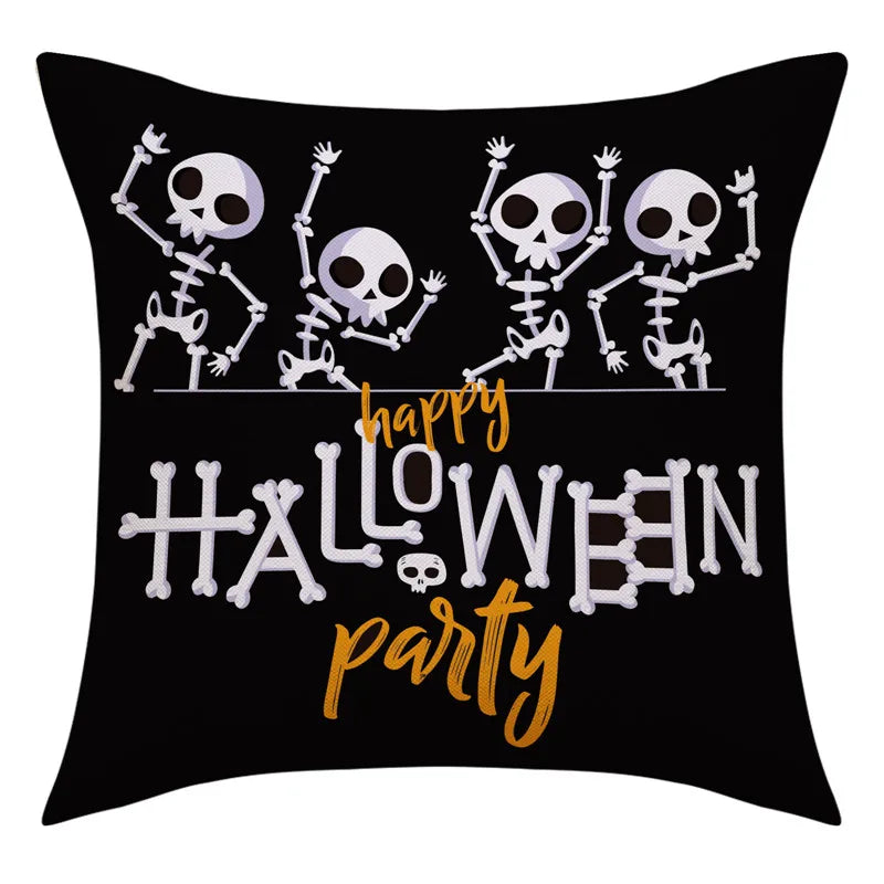 Pumpkin Witch Print Pillowcase