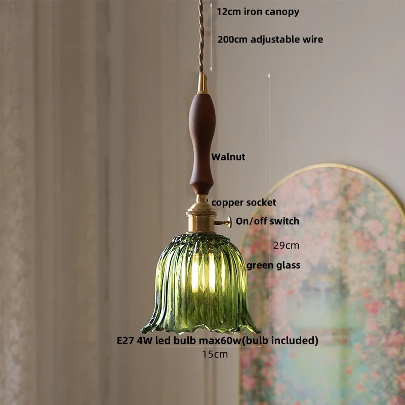DecorBites™ Cube Amber Glass LED Pendant Lamp | Modern Hanging Light Fixtures