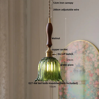 DecorBites™ Cube Amber Glass LED Pendant Lamp | Modern Hanging Light Fixtures