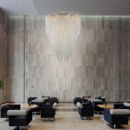 DecorBites™ Crystal Tassel Pendant Light: Italian Postmodern Luxury for Bedroom & Restaurant