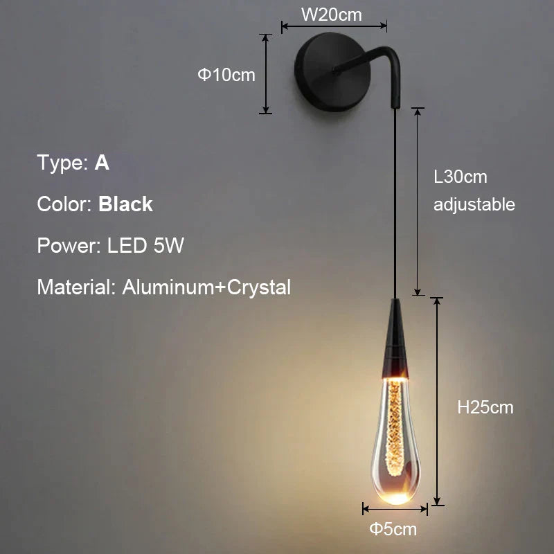 DecorBites™ Crystal Bubble Pendant Chandelier for Dining Room Bedroom Restaurant Bar
