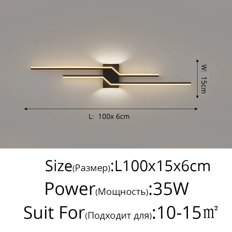 DecorBites™ LED Wall Lamp: Modern Long Strip Design for Aisle, Bedroom, Closets - Indoor Sconces Lighting