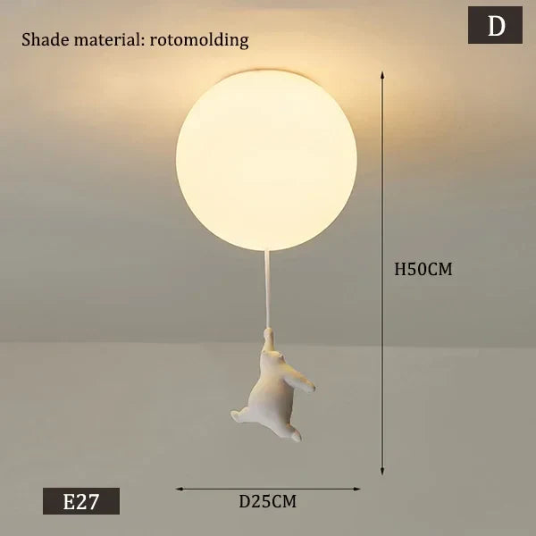 Bear LED Pendant Light Dia30cm Kids Room