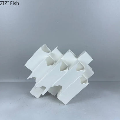 DecorBites™ Geometric Ceramic Desk Ornament Minimalism Sculpture Room Decor