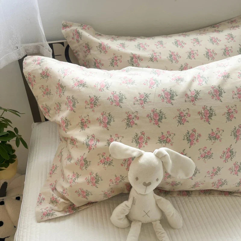 Floral Cotton Pillowcase Set